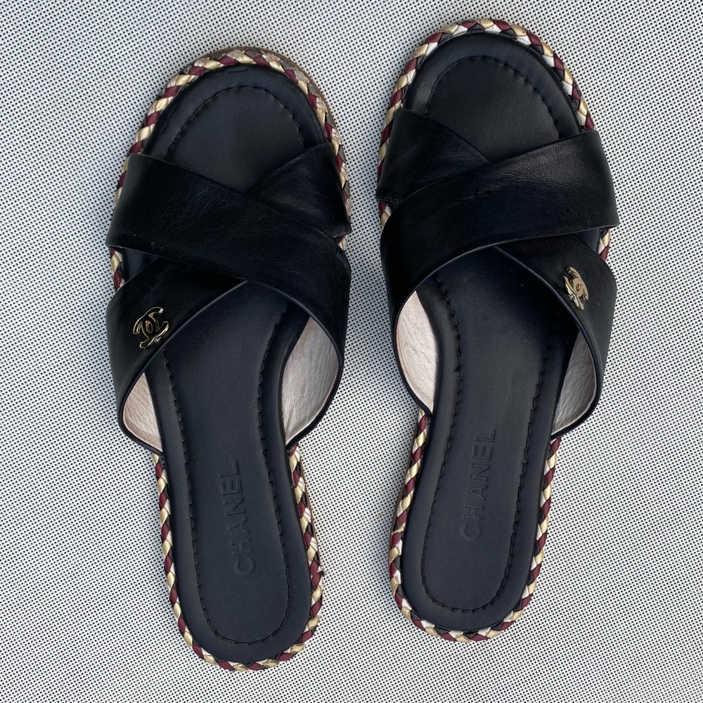 Lambskin Braided Mule Sandals